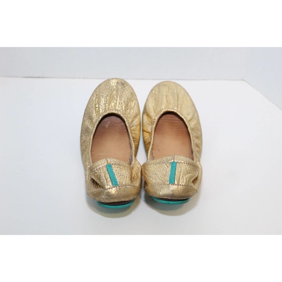 Tieks Golden Glitz Metallic Gold Ballet Flats Shoes Women's Size 9 H14585 - Picture 4 of 9
